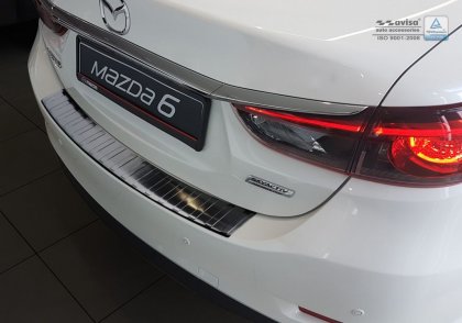 Nerezová ochranná lišta zadního nárazníku Mazda 6 Sedan 12-16 grafitová