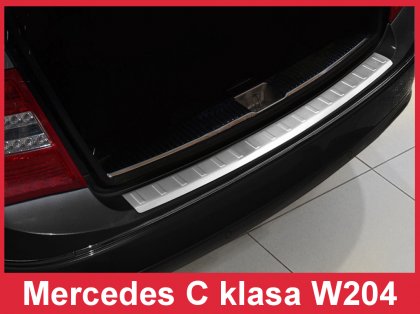 Nerezová ochranná lišta zadního nárazníku Mercedes-Benz C W204 T-model (kombi) 07-11