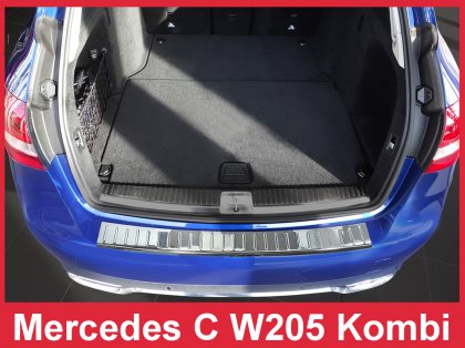 Nerezová ochranná lišta zadního nárazníku Mercedes-Benz C W205 T-model (kombi) 14- 