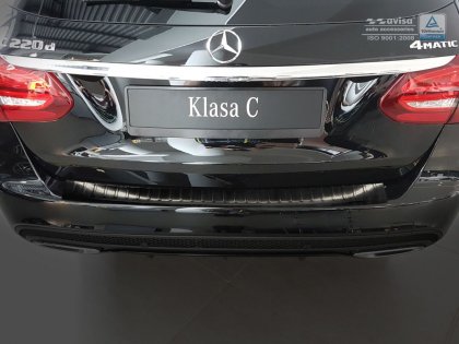 Nerezová ochranná lišta zadního nárazníku Mercedes-Benz C W205 T-model (kombi) 14- grafitová