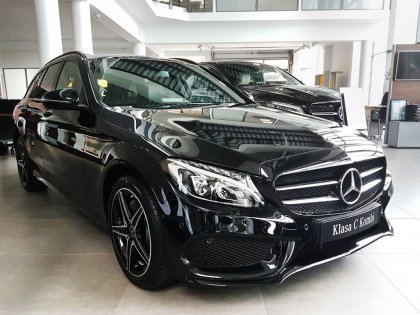 Nerezová ochranná lišta zadního nárazníku Mercedes-Benz C W205 T-model (kombi) 14- grafitová