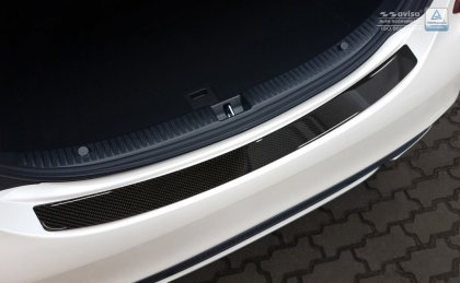 Nerezová ochranná lišta zadního nárazníku Mercedes-Benz C W205 14-16 karbonová