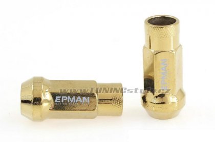 Kolové racing matice (štefty) EPMAN JDM M12x1.25 Gold