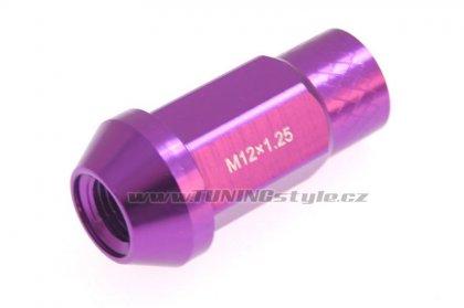 Kolové racing matice (štefty) JBR 50mm M12 x1.25 PURPLE