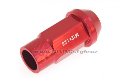 Kolové racing matice (štefty) JBR 50mm M12 x1.25 RED