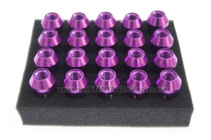 Kolové racing matice (štefty) JBR 50mm M12 x1.5 PURPLE