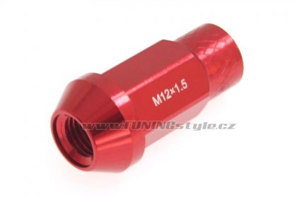 Kolové racing matice (štefty) JBR 50mm M12 x1.5 RED