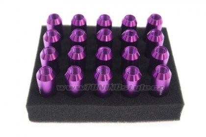 Kolové racing matice (štefty) JBR 60mm M12 x1.25 PURPLE