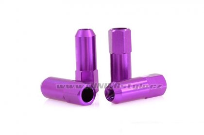 Kolové racing matice (štefty) JBR 60mm M12 x1.25 PURPLE