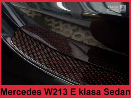 Ochranná lišta zadního nárazníku Mercedes-Benz E W213 16- karbonová červená