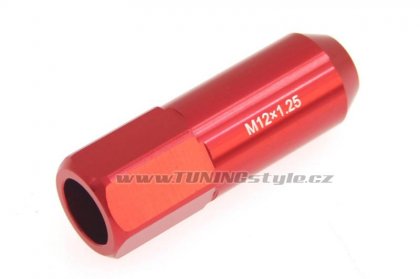 Kolové racing matice (štefty) JBR 60mm M12 x1.25 RED
