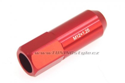 Kolové racing matice (štefty) JBR 60mm M12 x1.25 RED