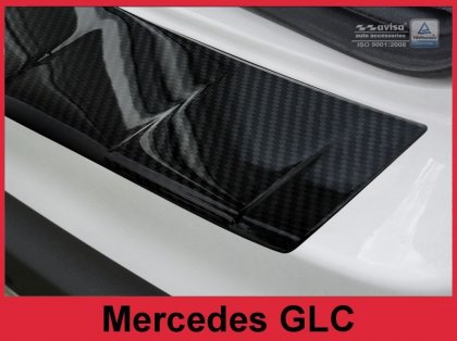 Ochranná lišta zadního nárazníku Mercedes-Benz GLC X253 15- karbonová