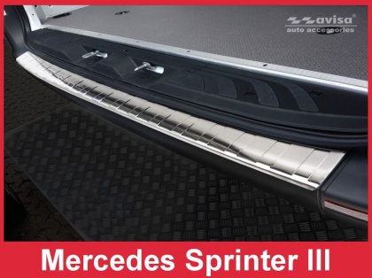Nerezová ochranná lišta zadního nárazníku Mercedes-Benz Sprinter III 18-