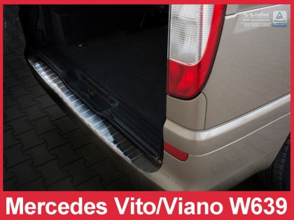 Nerezová ochranná lišta zadního nárazníku Mercedes-Benz W639 Vito/Viano 03-14