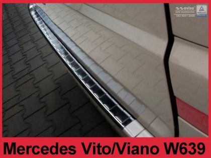 Nerezová ochranná lišta zadního nárazníku Mercedes-Benz W639 Vito/Viano 03-14 grafitová