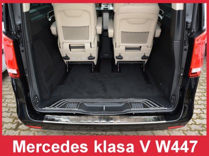 Nerezová ochranná lišta zadního nárazníku Mercedes-Benz V klasse W447 Vito III 14-