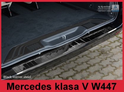 Nerezová ochranná lišta zadního nárazníku Mercedes-Benz V klasse W447 Vito III 14- grafitová lesklá