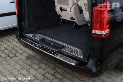 Nerezová ochranná lišta zadního nárazníku Mercedes-Benz V klasse W447 Vito III 14- grafitová lesklá