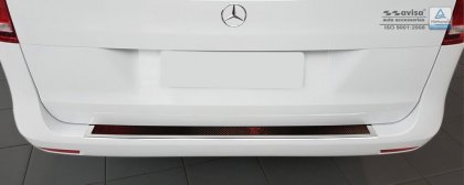 Nerezová ochranná lišta zadního nárazníku Mercedes-Benz V klasse W447 Vito III 14- červerný carbon