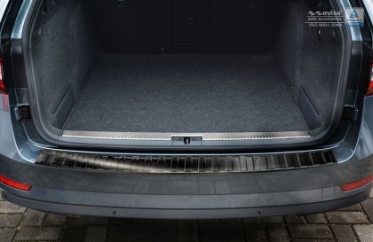 Nerezová ochranná lišta zadního nárazníku Škoda Superb III kombi 15- grafitová