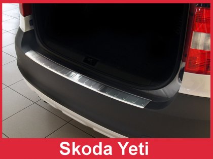 Nerezová ochranná lišta zadního nárazníku Škoda Yeti 09-13