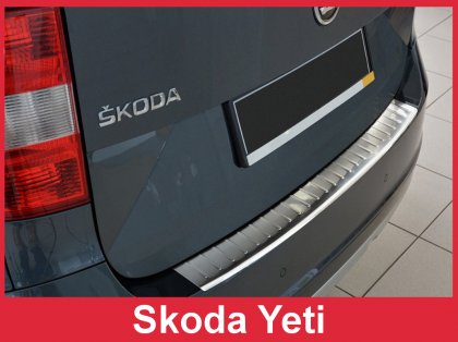 Nerezová ochranná lišta zadního nárazníku Škoda Yeti 13-16