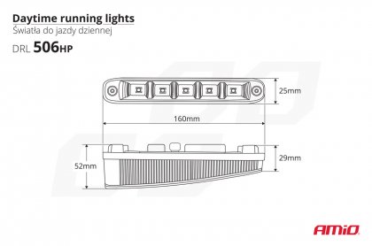 LED světla pro denní svícení Vertex DRL 506HP RL