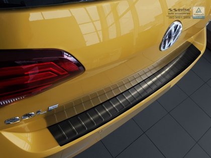 Nerezová ochranná lišta zadního nárazníku VW Golf VII 12- grafitová