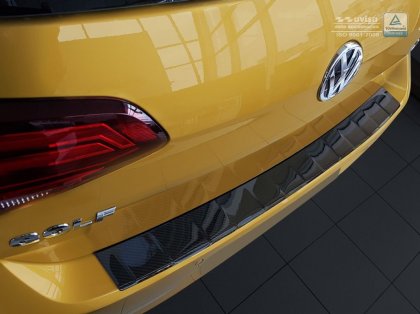 Ochranná lišta zadního nárazníku VW Golf VII 12- karbonová