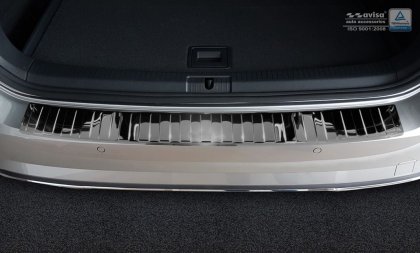 Nerezová ochranná lišta zadního nárazníku VW Golf VII Variant 17- černá lesklá