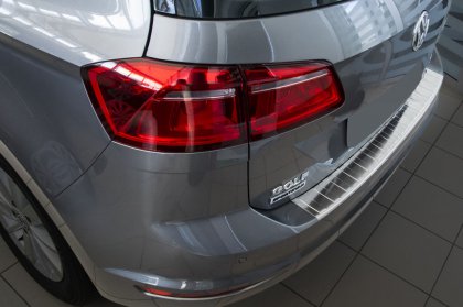 Nerezová ochranná lišta zadního nárazníku VW Golf Sportsvan 14- chromová
