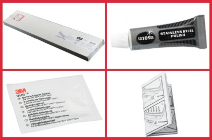 Nerezová ochranná lišta zadního nárazníku VW Golf Sportsvan 14- grafitová