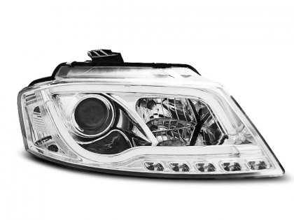 Přední světla s LED TubeLights denními světly Audi A3 8P 08-12 chrom
