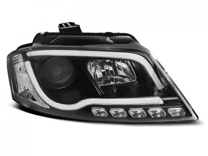 Přední světla s LED TubeLights denními světly Audi A3 8P 08-12 černá