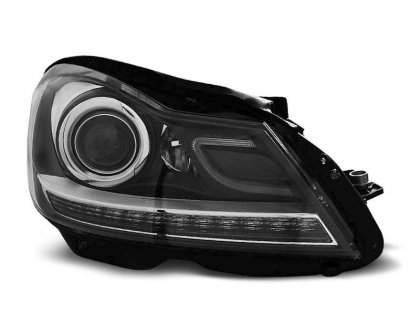 Přední světla LED TubeLights Mercedes-Benz C W204 11-14 černá