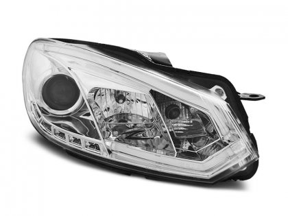 Přední světla s LED denními světly, TubeLights VW Golf VI / 6 08-12 chrom