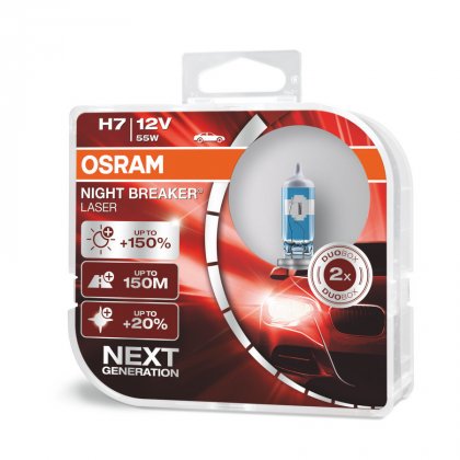 Žárovka H7 Osram NIGHT BREAKER Laser +150 DUO