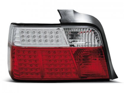 Zadní světla LED BMW E36 chrom/červená krystal