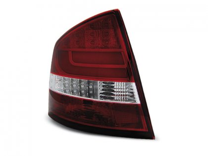 Zadní světla LED Lightbar Škoda Octavia II liftback 04-13 chrom/červená