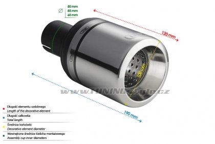 Koncovka výfuku jednoduchá s difuzorem ULTER SPORT 100mm