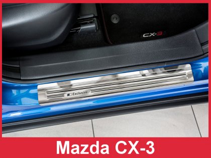 Prahové ochranné nerezové lišty Avisa Mazda CX-3 2015-2018 - exlusive