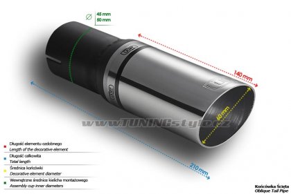 Koncovka výfuku jednoduchá tenká ULTER SPORT 60mm