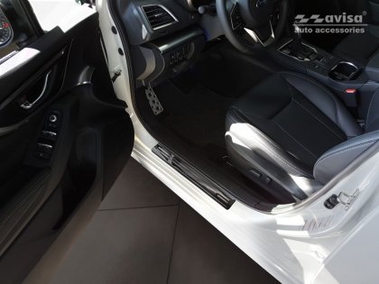 Prahové ochranné nerezové lišty Avisa Subaru Impreza V GT 2017- Sportline  grafitový