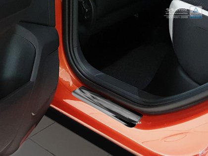 Prahové ochranné nerezové lišty Avisa Volkswagen T-Roc Sportline grafitové