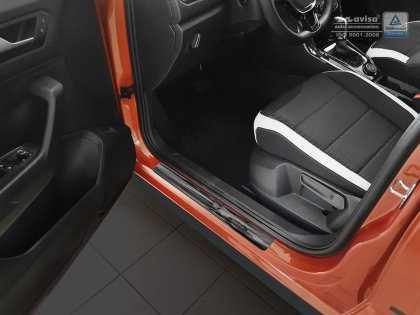 Prahové ochranné nerezové lišty Avisa Volkswagen T-Roc Sportline grafitové