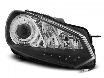 Přední světla s LED VW Golf VI / 6 černá