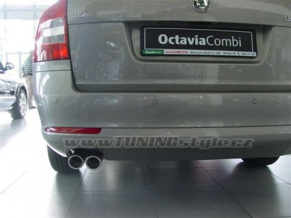 Koncovka výfuku přesná Škoda OCTAVIA II 1,9TDi 2x single 70mm
