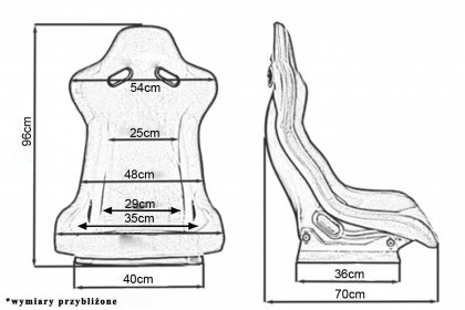 Fotel sportowy RACER Black Skóra