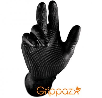 Protismykové nitrilové rukavice 0,15 mm GRIPPAZ-246 XL/10 černé 50ks